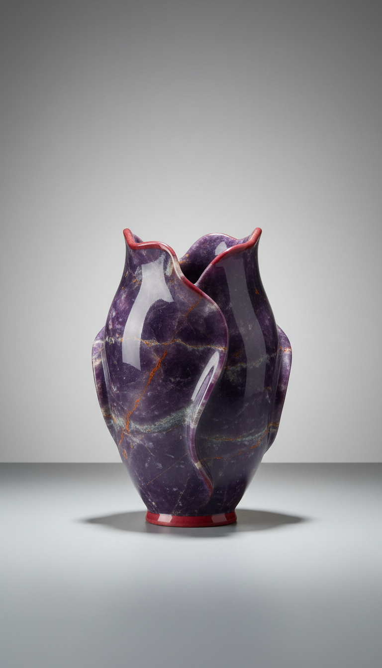 Royal Amethyst sculptural vase