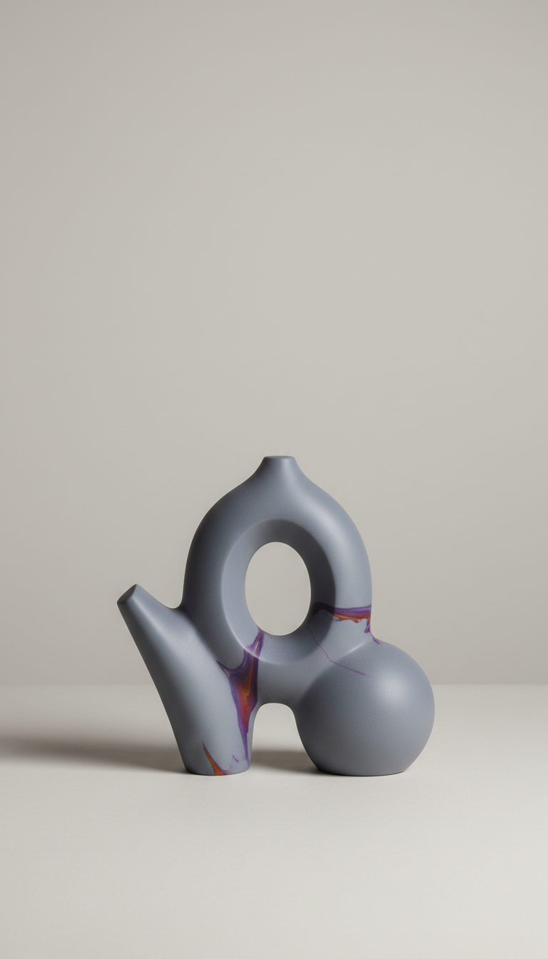 Slate Mist resin tabletop sculpture